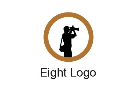 photographer in circle logo