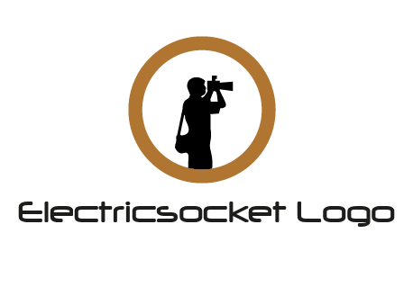 photographer in circle logo