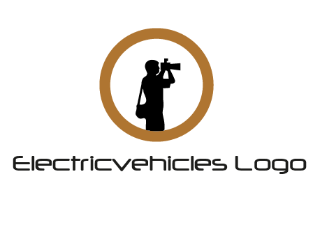 photographer in circle logo