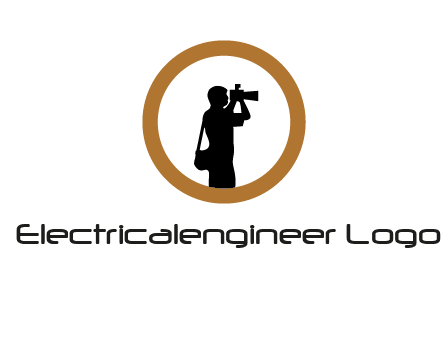 photographer in circle logo