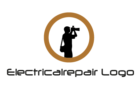 photographer in circle logo