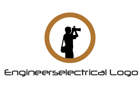 photographer in circle logo