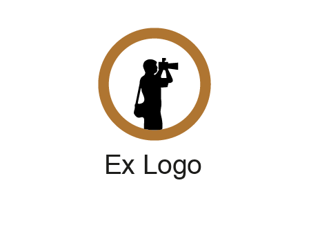 photographer in circle logo