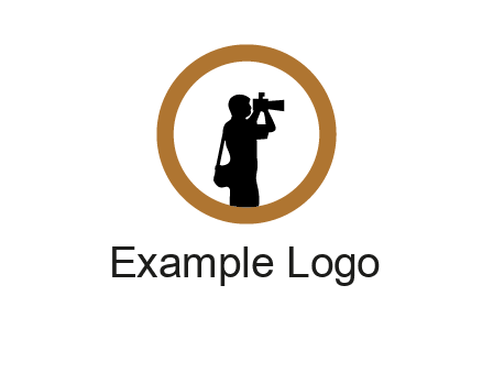 photographer in circle logo