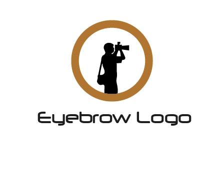 photographer in circle logo