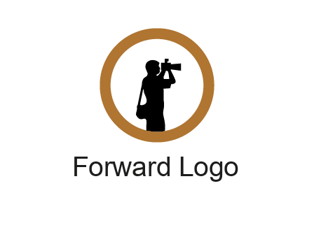 photographer in circle logo