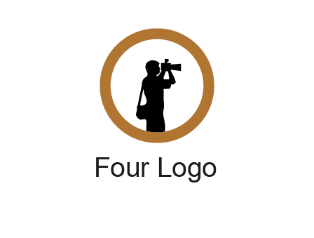 photographer in circle logo