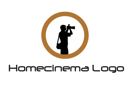 photographer in circle logo