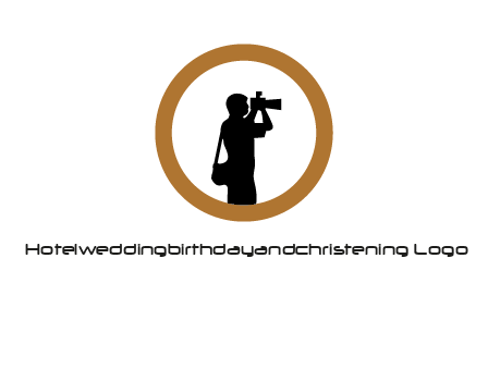 photographer in circle logo