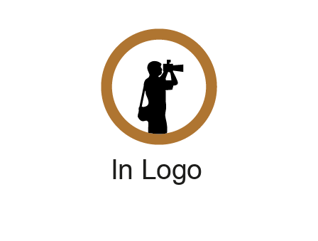 photographer in circle logo