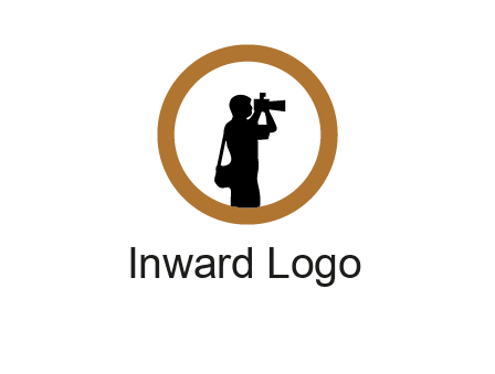 photographer in circle logo