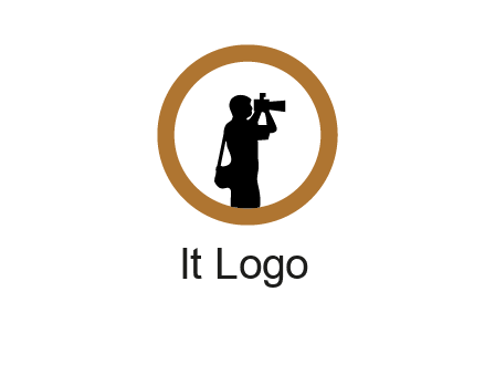photographer in circle logo