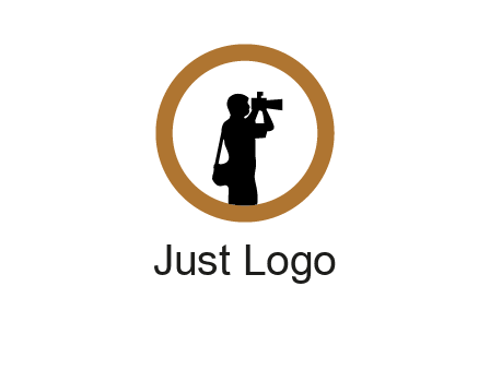photographer in circle logo