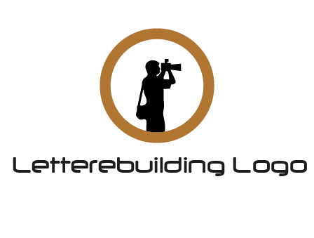 photographer in circle logo