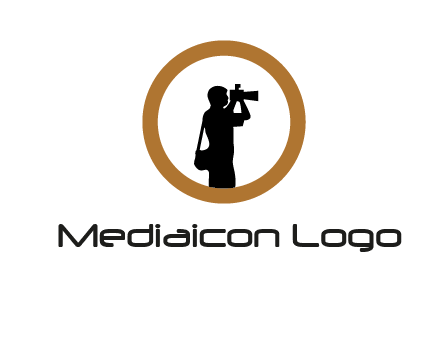 photographer in circle logo