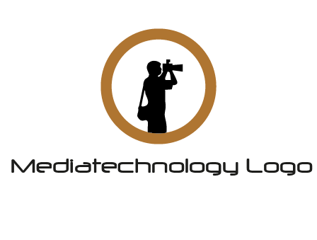 photographer in circle logo