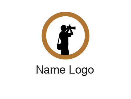 photographer in circle logo