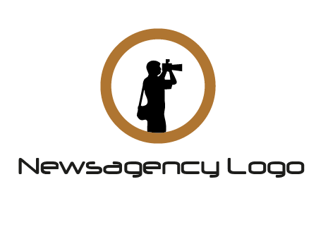 photographer in circle logo