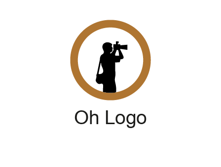 photographer in circle logo