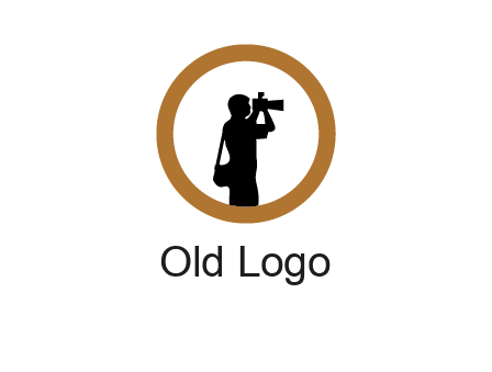 photographer in circle logo