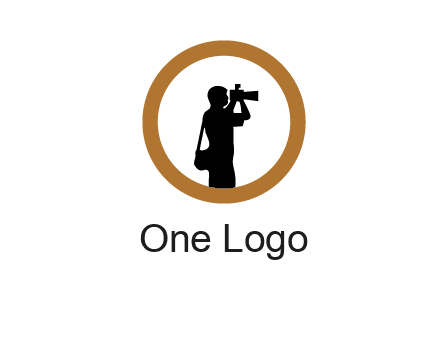 photographer in circle logo
