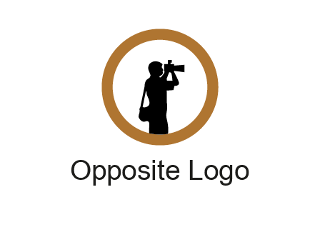 photographer in circle logo
