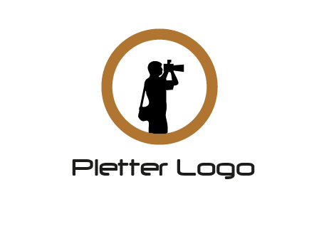 photographer in circle logo