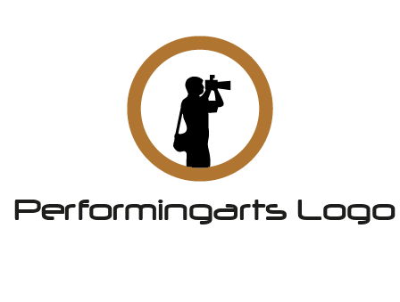 photographer in circle logo