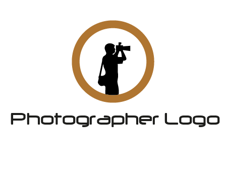 photographer in circle logo