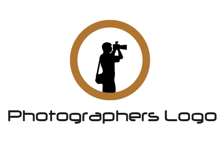 photographer in circle logo