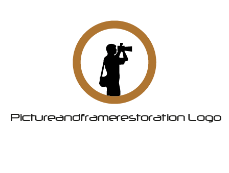 photographer in circle logo