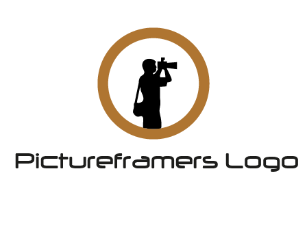 photographer in circle logo