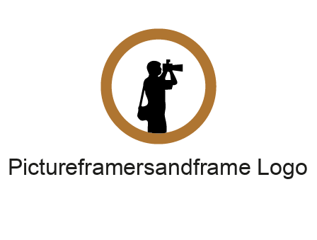 photographer in circle logo