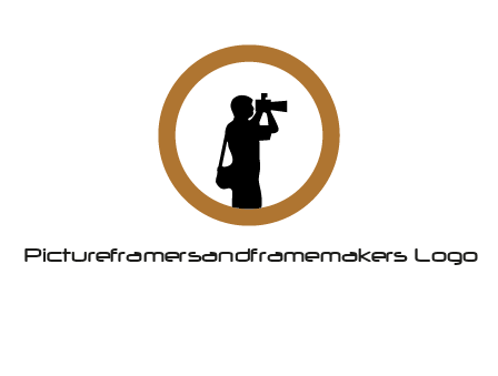 photographer in circle logo