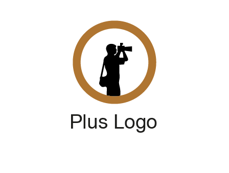 photographer in circle logo
