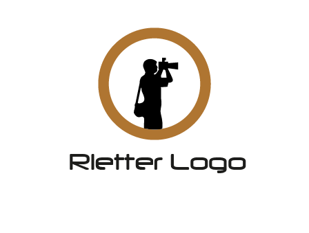 photographer in circle logo