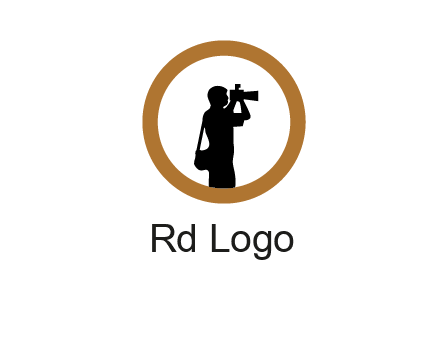 photographer in circle logo