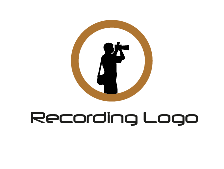 photographer in circle logo