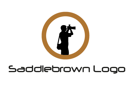 photographer in circle logo