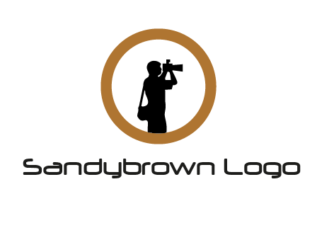 photographer in circle logo