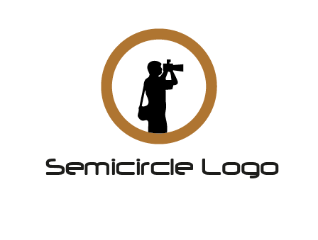photographer in circle logo