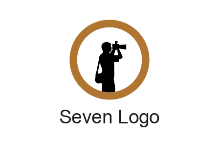 photographer in circle logo