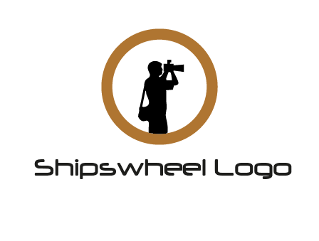 photographer in circle logo