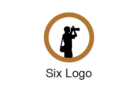 photographer in circle logo