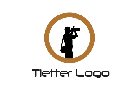 photographer in circle logo