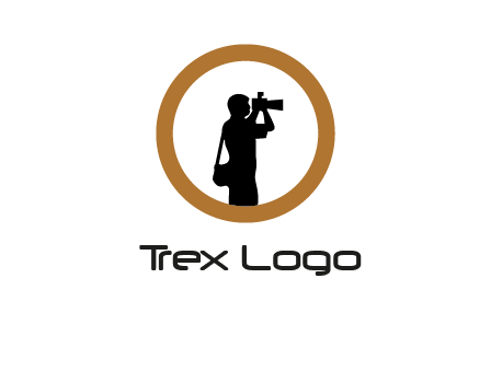 photographer in circle logo