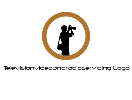 photographer in circle logo