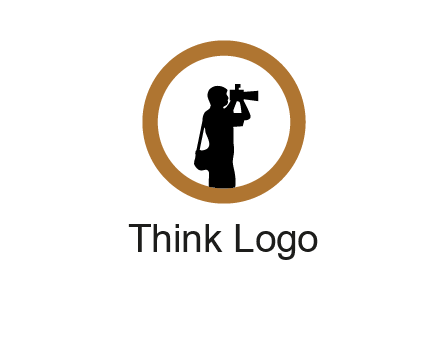 photographer in circle logo