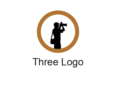 photographer in circle logo