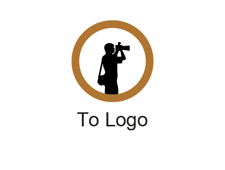 photographer in circle logo